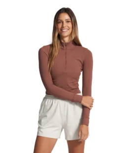 Studio Half Zip | Hazelnut