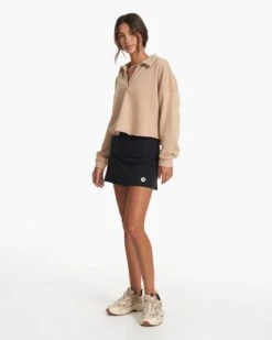 Volley Skirt Long | Black -Vuori Clothing Store VW3005 LBLK SP23 W ECOMM SKIRTS FULL 2734 1x1 7535898f 8dfc 4b6f 9aa1 507a251cf95e