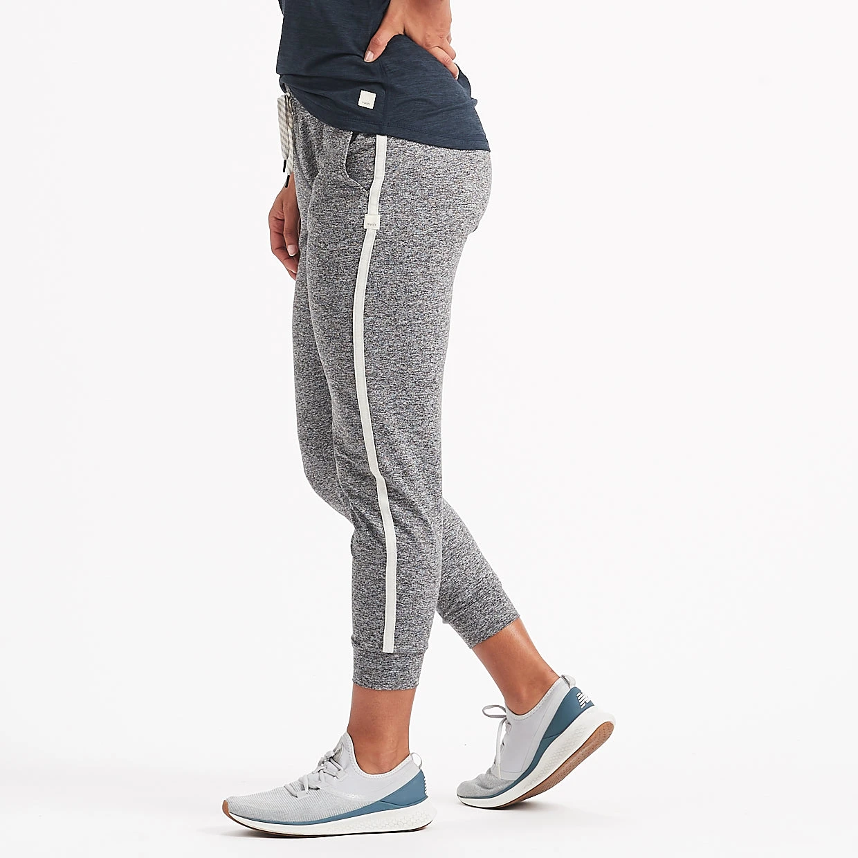 Performance Jogger | Heather Grey / Natural Stripe 2 Performance Jogger | Heather Grey / Natural Stripe - Image 2