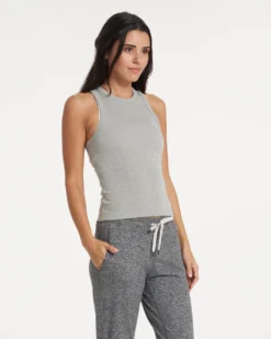 Sunrise High Neck Tank | Eucalyptus -Vuori Clothing Store VW303HTG 4085