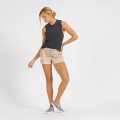 Womens Ripstop Short | Pink Salt Rainforest -Vuori Clothing Store VW364PRF 4