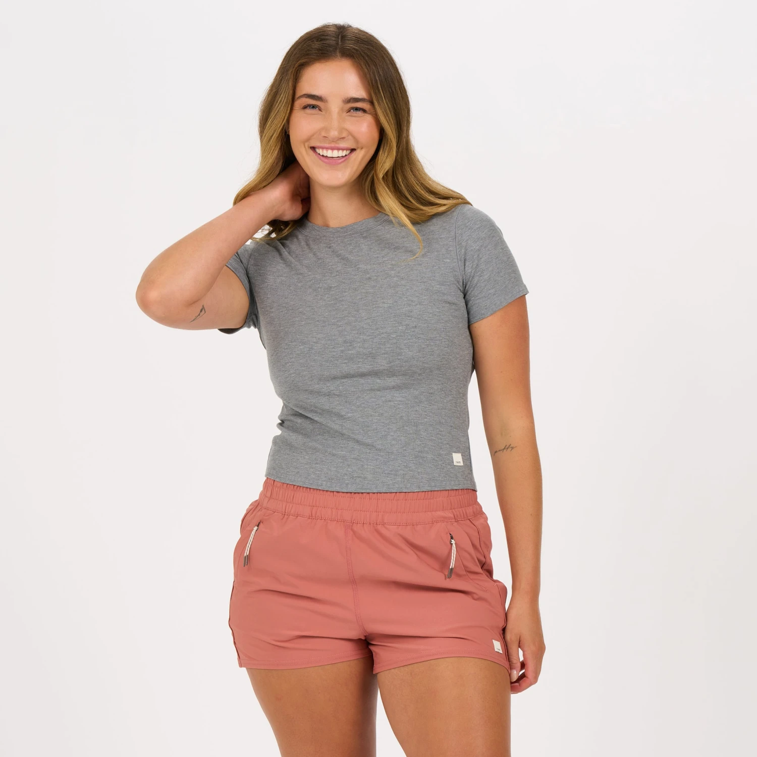Pose Fitted Tee | Medium Heather Grey 1 Pose Fitted Tee | Medium Heather Grey