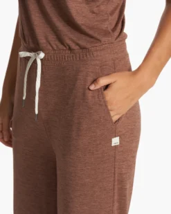 Falls Jumpsuit | Almond Heather -Vuori Clothing Store VW4004HAD FA23 W ECOMM PANTS DETAIL 6