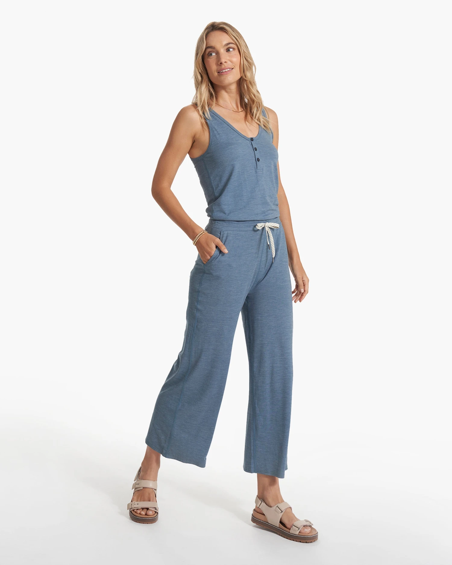 Falls Jumpsuit | Light Azure Heather 5 Falls Jumpsuit | Light Azure Heather - Image 5