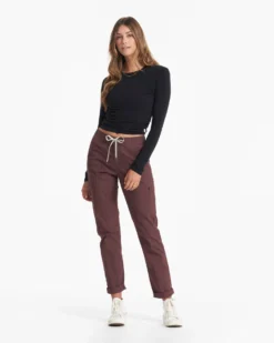 Womens Ripstop Pant - Long | Chestnut -Vuori Clothing Store VW401 LCHN 00066