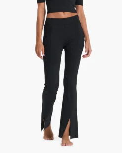 Lux Rib Split Bootcut | Black