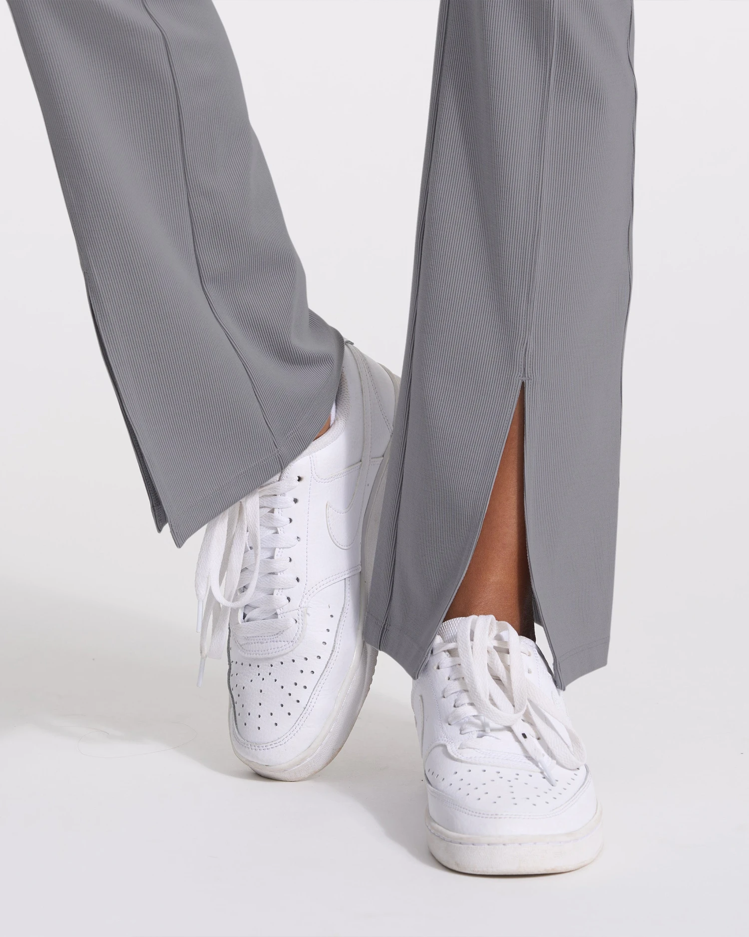 Lux Rib Split Bootcut | Heather Grey 6 Lux Rib Split Bootcut | Heather Grey - Image 6