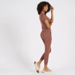All Day Jumpsuit | Terracotta Heather 8 All Day Jumpsuit | Terracotta Heather -Vuori Clothing Store VW424HTE 4