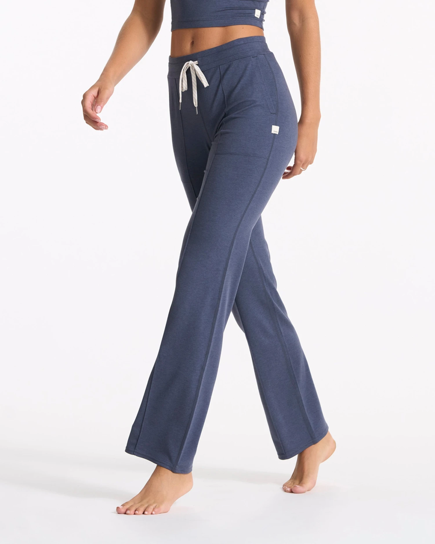 Halo Wide Leg Flare | Azure Heather 2 Halo Wide Leg Flare | Azure Heather - Image 2