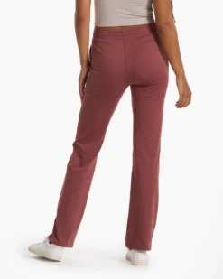 Halo Wide Leg Flare Pant | Rosewood Heather -Vuori Clothing Store VW425HRO FA22 W ECOMM BOTTOM 02644