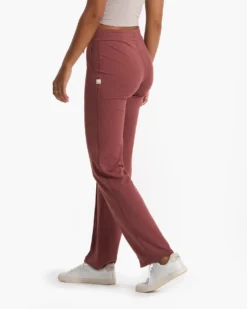 Halo Wide Leg Flare Pant | Rosewood Heather -Vuori Clothing Store VW425HRO FA22 W ECOMM BOTTOM 02645