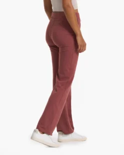 Halo Wide Leg Flare Pant | Rosewood Heather -Vuori Clothing Store VW425HRO FA22 W ECOMM BOTTOM 02648