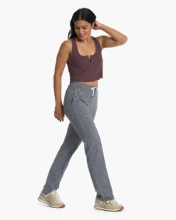 Halo Wide Leg Flare Pant | Heather Grey -Vuori Clothing Store VW425HTG 0582