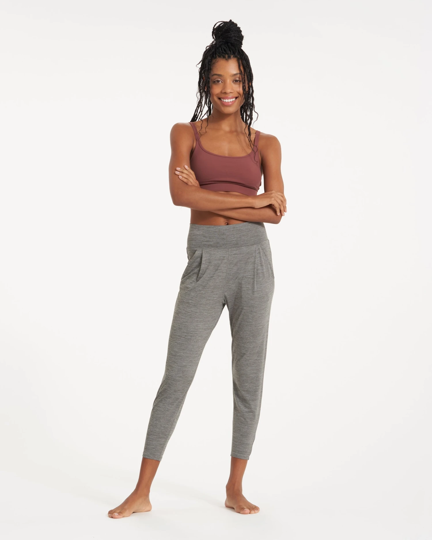 Lux At Ease Pant | Heather Grey 3 Lux At Ease Pant | Heather Grey - Image 3