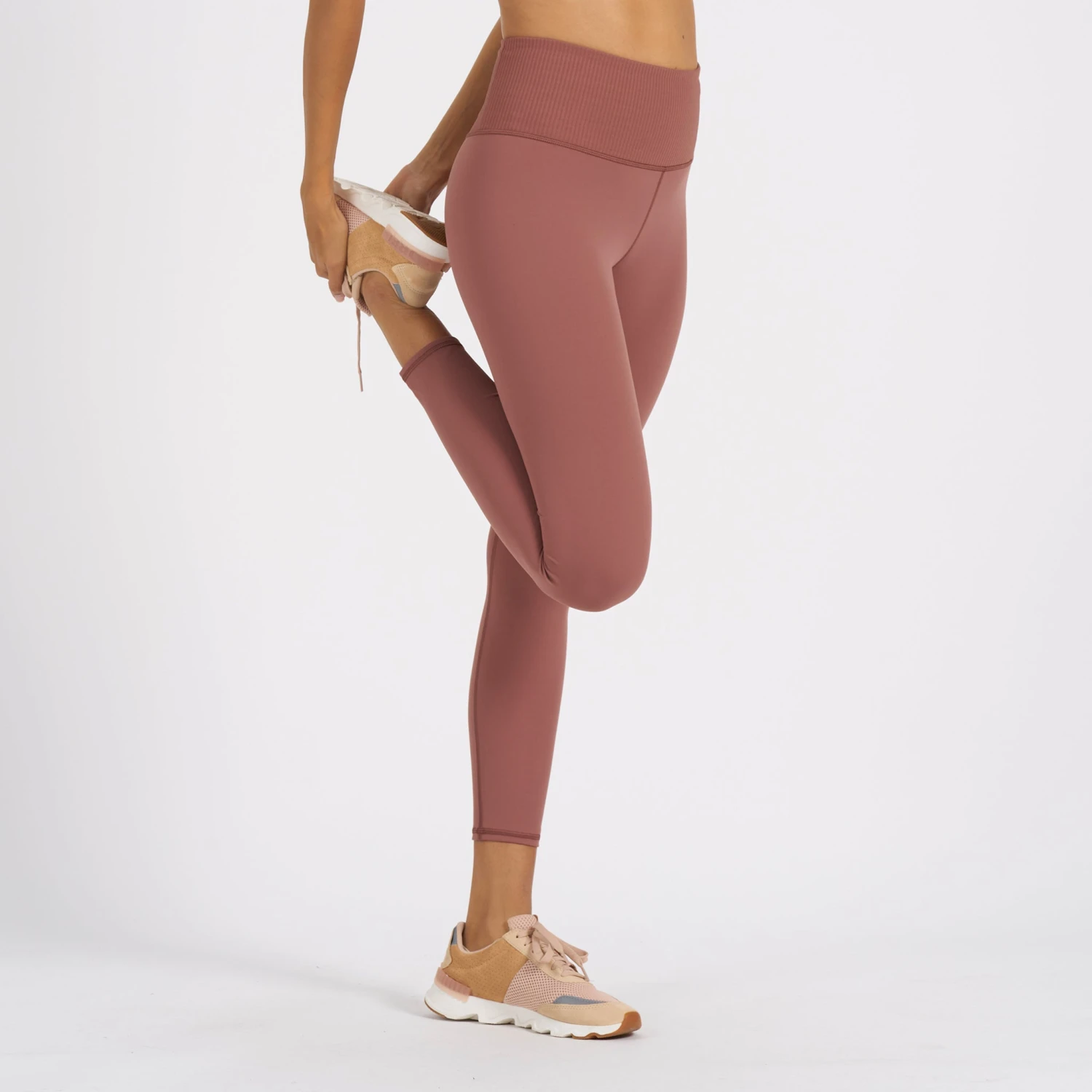 Rib Studio Legging | Terracotta 1 Rib Studio Legging | Terracotta