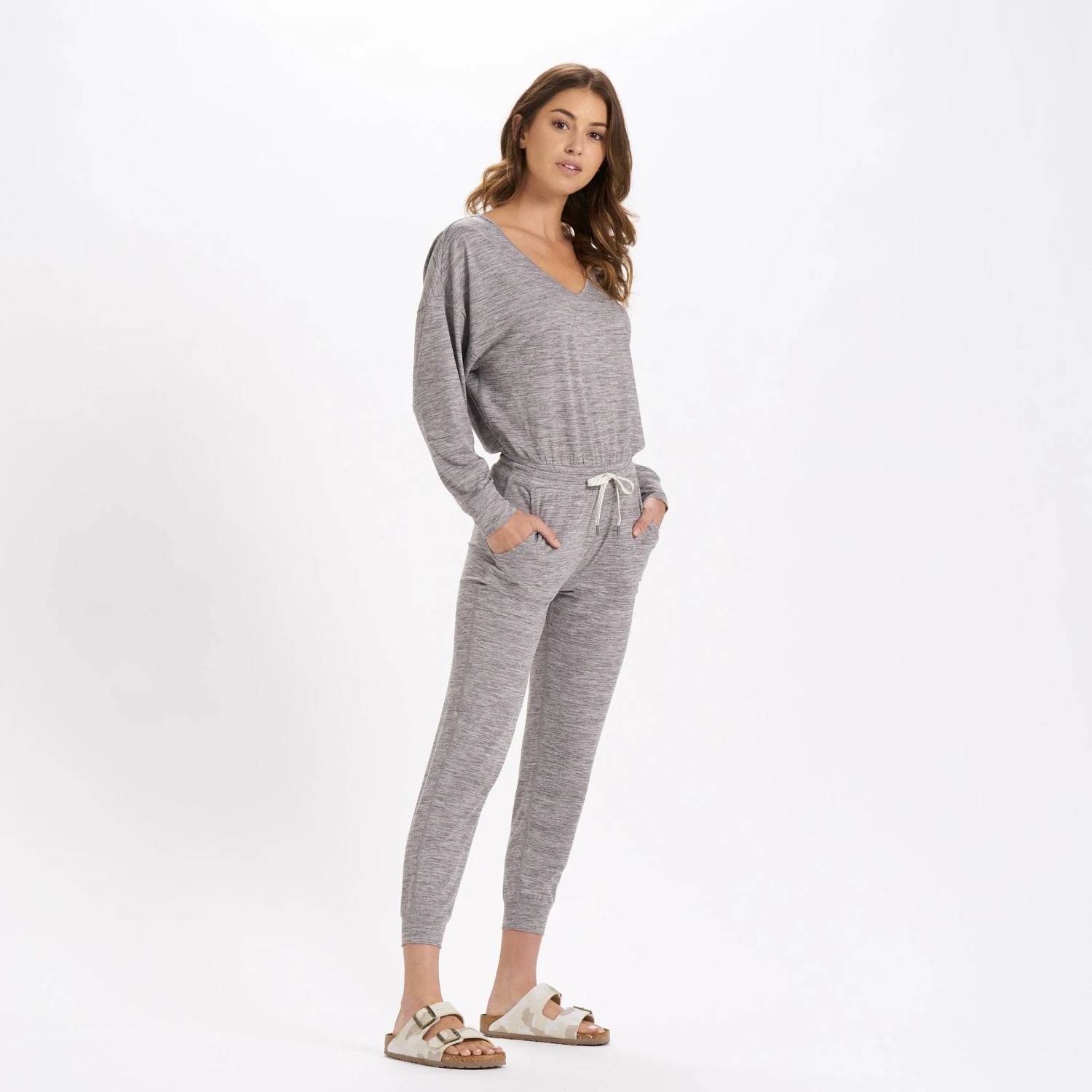 Long-Sleeve Lux Jumpsuit | Clay Heather 2 Long-Sleeve Lux Jumpsuit | Clay Heather - Image 2