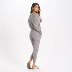 Long-Sleeve Lux Jumpsuit | Clay Heather