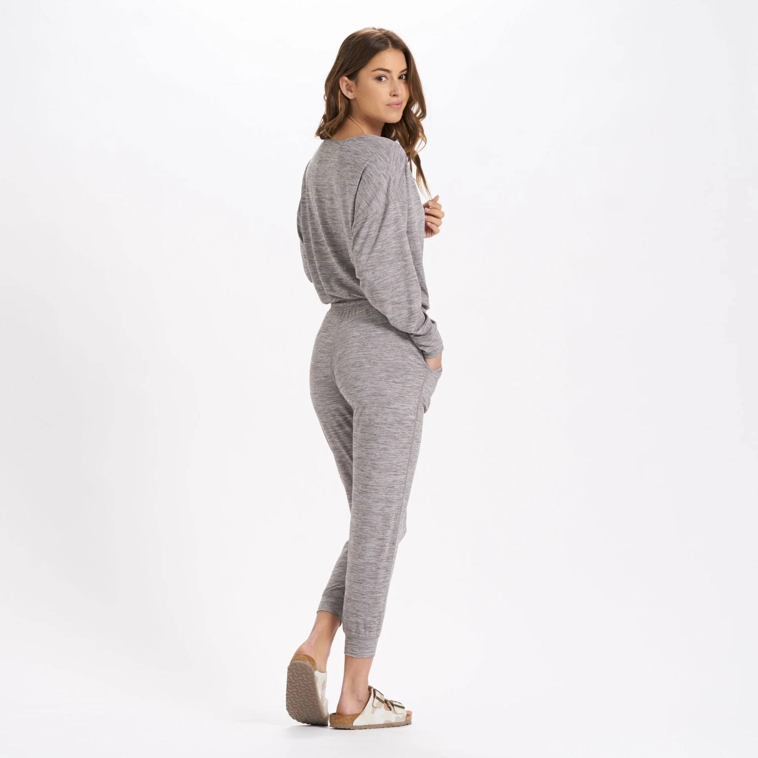 Long-Sleeve Lux Jumpsuit | Clay Heather 1 Long-Sleeve Lux Jumpsuit | Clay Heather
