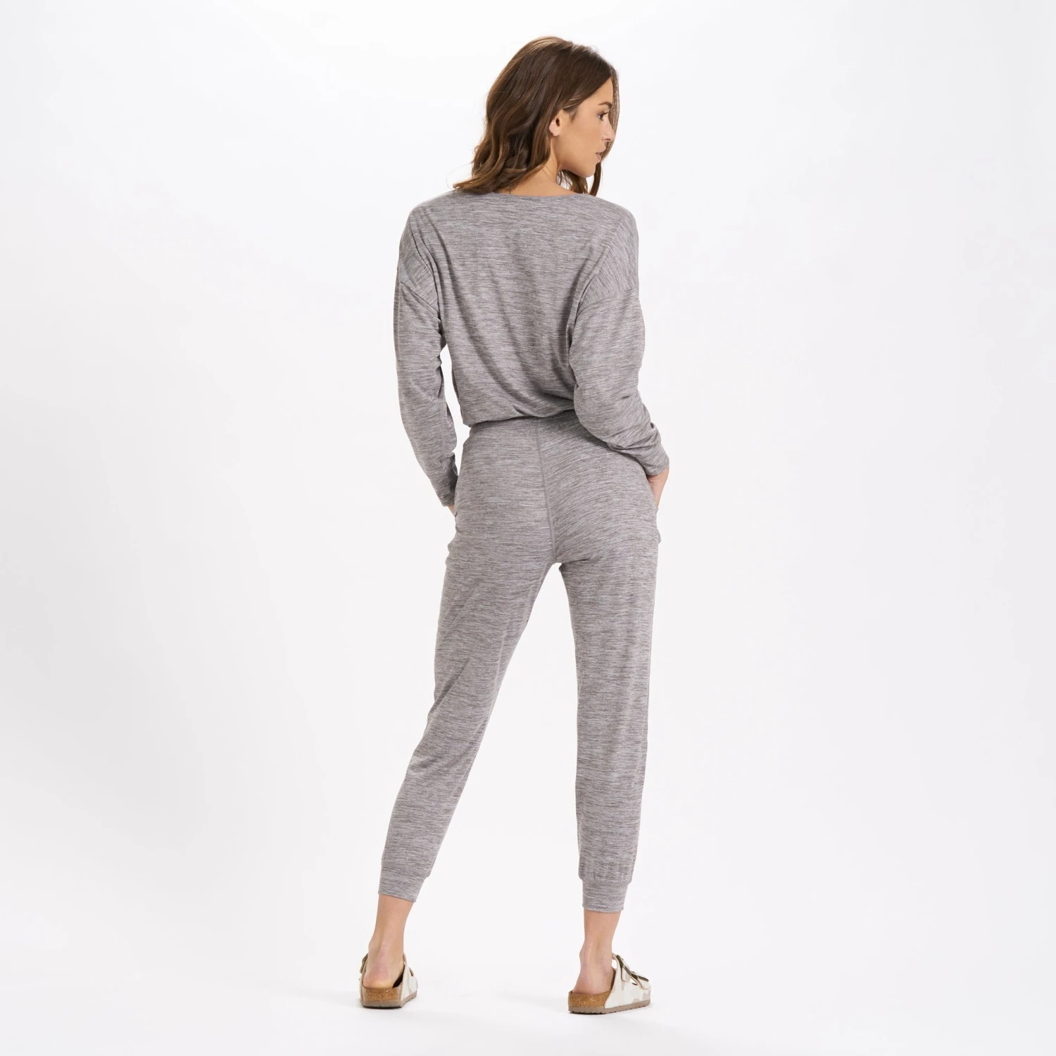 Long-Sleeve Lux Jumpsuit | Clay Heather 4 Long-Sleeve Lux Jumpsuit | Clay Heather - Image 4