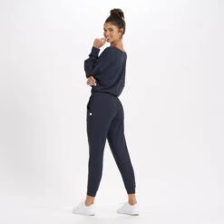 Long-Sleeve Lux Jumpsuit | Midnight Heather -Vuori Clothing Store VW438MNH 3 47cef101 e25d 4ab6 af1c 8c0d7b8674ce