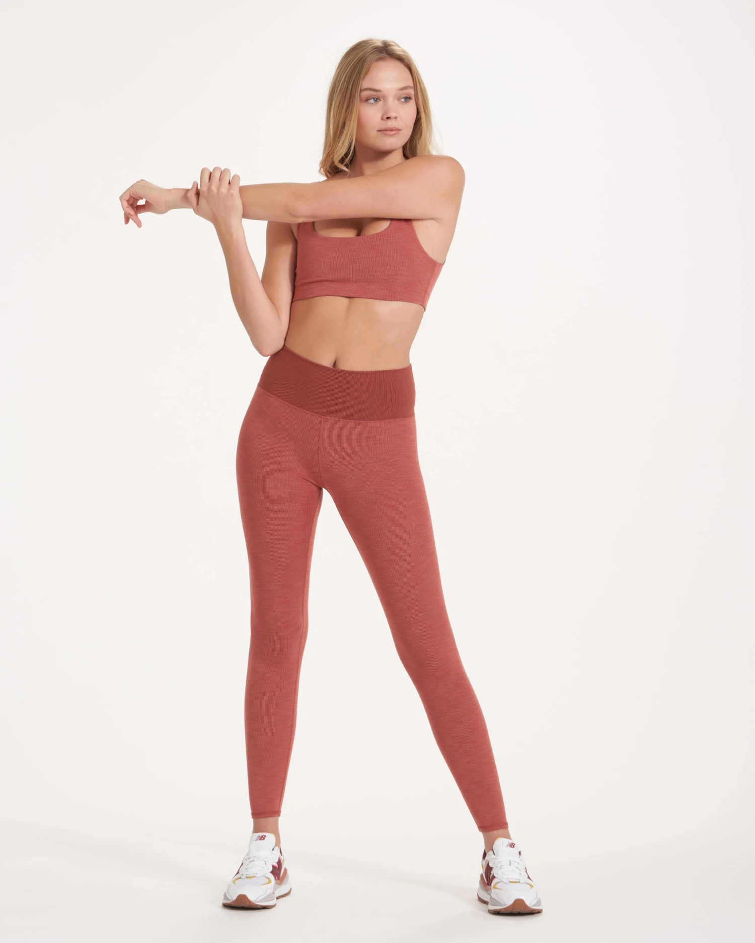 Lux Rib Studio Legging | Cinnamon Heather 2 Lux Rib Studio Legging | Cinnamon Heather - Image 2