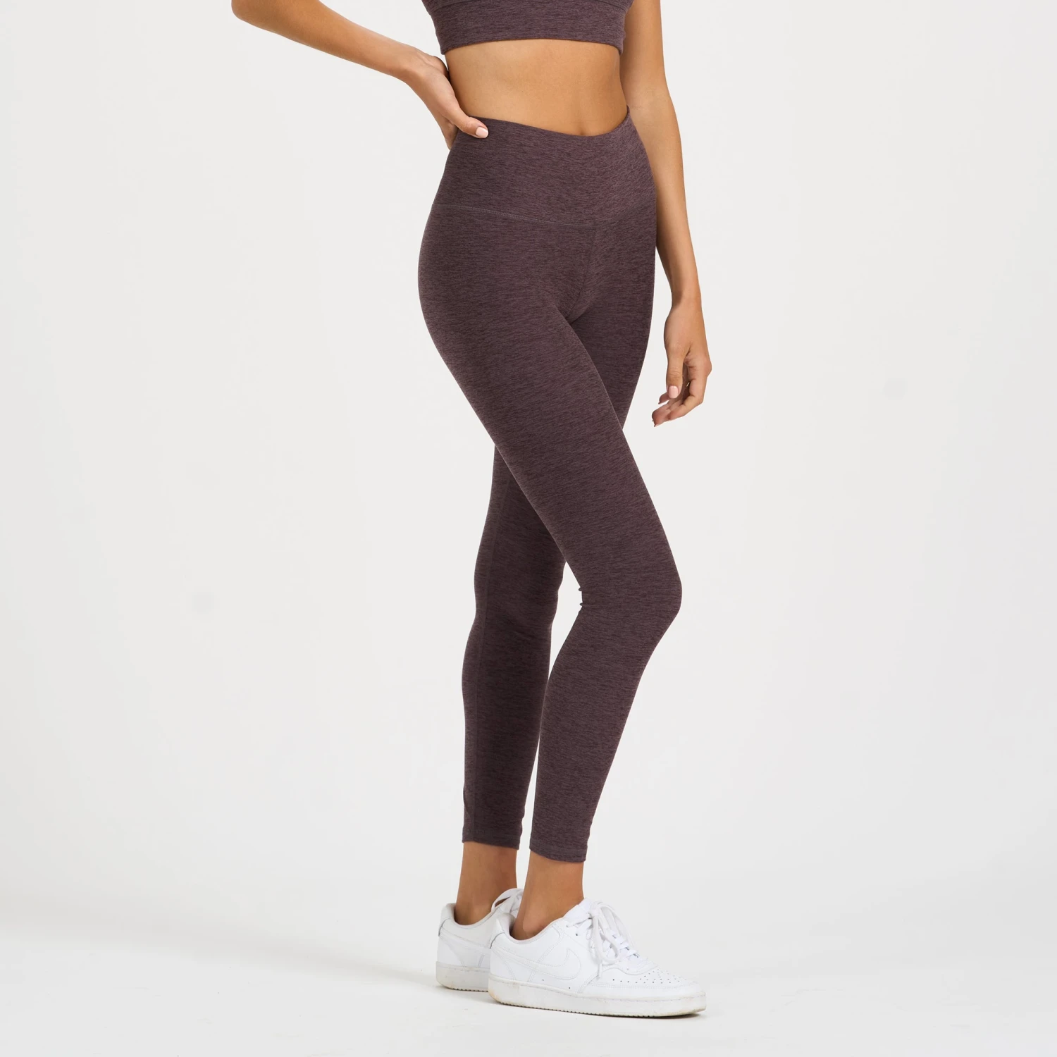 Clean Elevation Legging | Smoked Plum Heather 4 Clean Elevation Legging | Smoked Plum Heather - Image 4