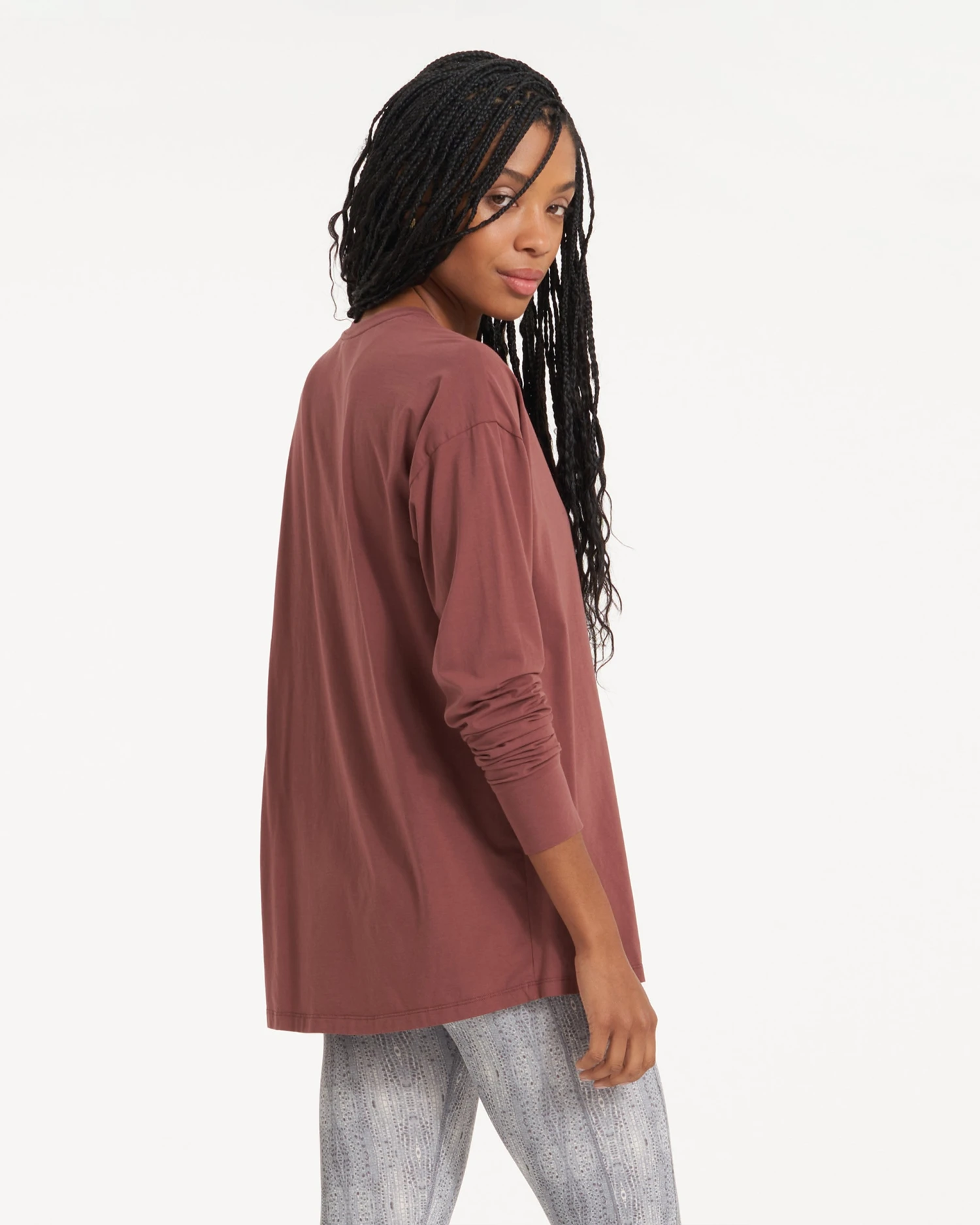 Long-Sleeve Feather Tee | Cedar 2 Long-Sleeve Feather Tee | Cedar - Image 2