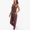 Lux At Ease Jumpsuit | Chestnut Heather