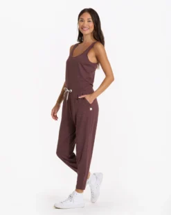 Lux At Ease Jumpsuit | Chestnut Heather