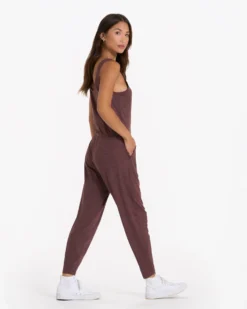Lux At Ease Jumpsuit | Chestnut Heather -Vuori Clothing Store VW458HCH 02693 1