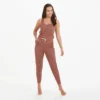 Lux At Ease Jumpsuit | Dark Terracotta Heather