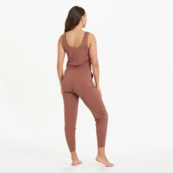 Lux At Ease Jumpsuit | Dark Terracotta Heather -Vuori Clothing Store VW458HDT 7613