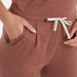 Lux At Ease Jumpsuit | Dark Terracotta Heather -Vuori Clothing Store VW458HDT 7624