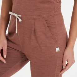 Lux At Ease Jumpsuit | Dark Terracotta Heather -Vuori Clothing Store VW458HDT 7628