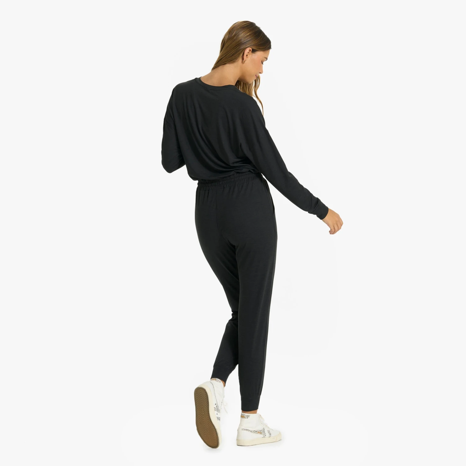 Lux Henley Jumpsuit | Black Heather 5 Lux Henley Jumpsuit | Black Heather - Image 5