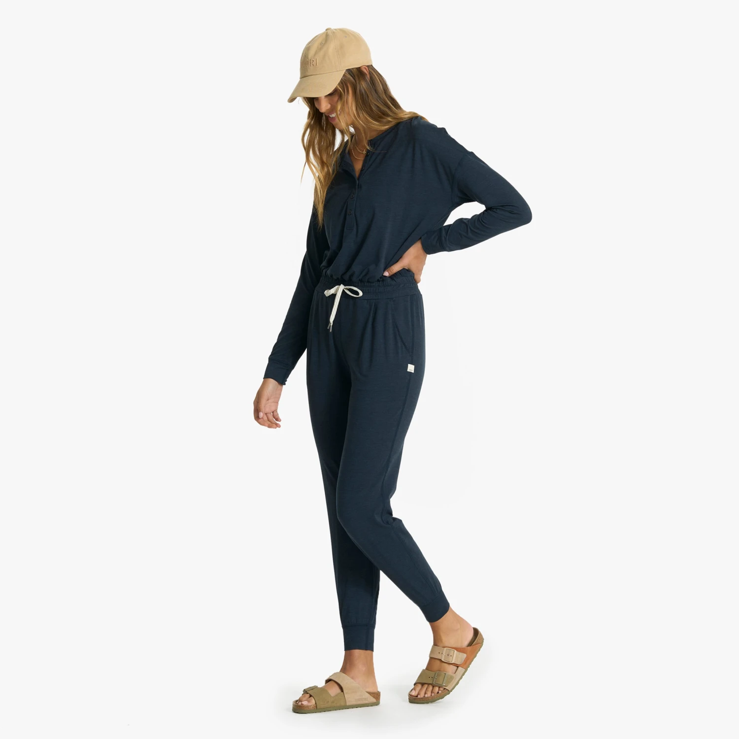 Lux Henley Jumpsuit | Ink Heather 2 Lux Henley Jumpsuit | Ink Heather - Image 2