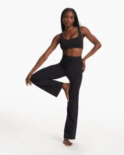 Daily Wideleg - Long | Black -Vuori Clothing Store VW489 LBLK FA23 W ECOMM PANTS FULL 3