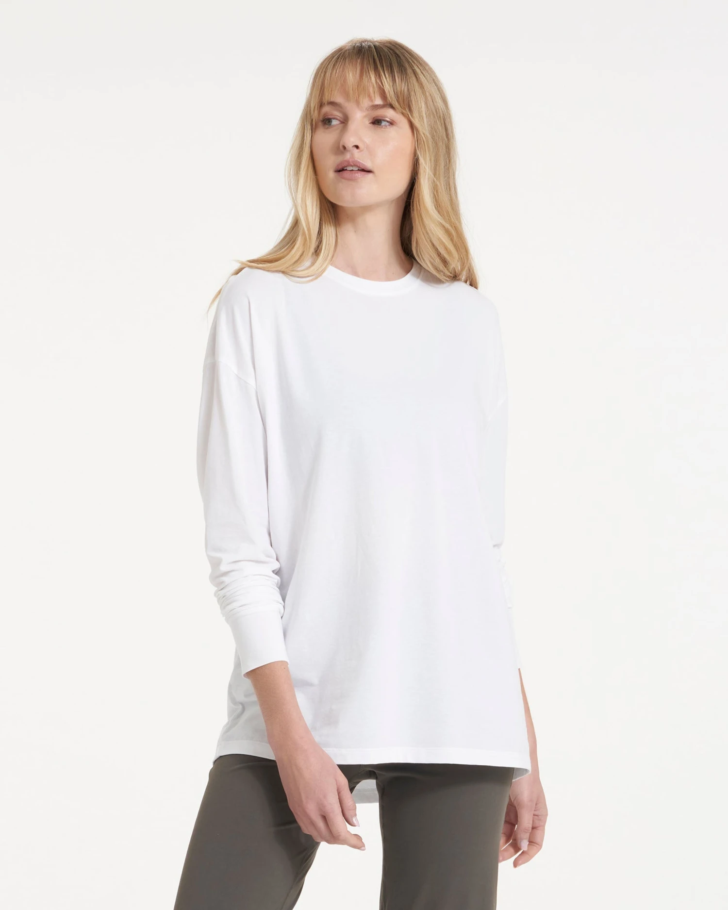 Long-Sleeve Feather Tee | White 1 Long-Sleeve Feather Tee | White