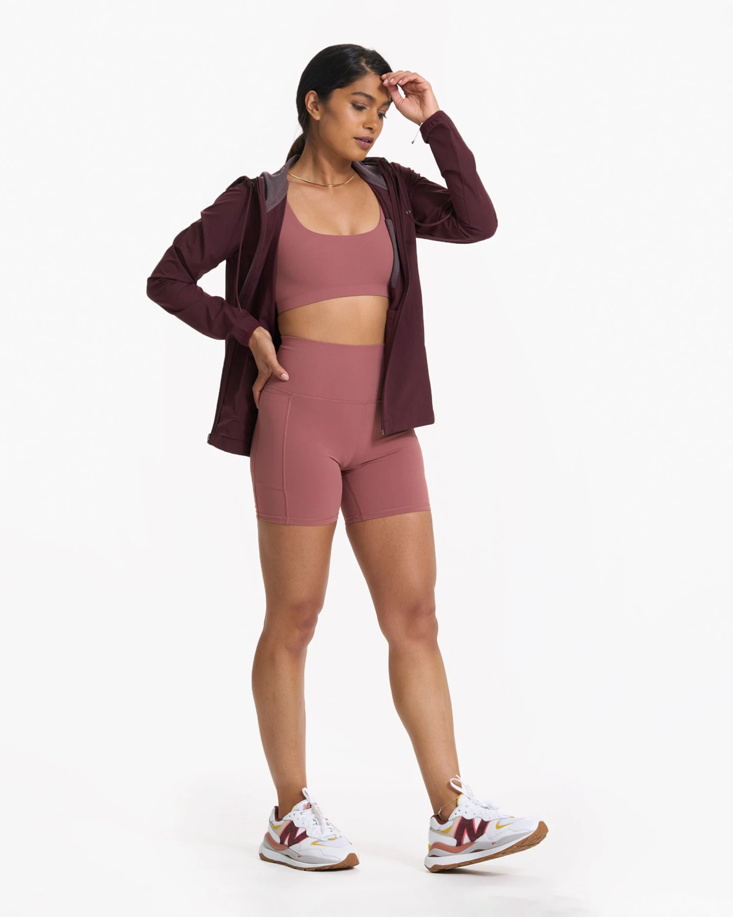 Womens Outdoor Trainer Shell | Ruby Linen Texture 4 Womens Outdoor Trainer Shell | Ruby Linen Texture - Image 4