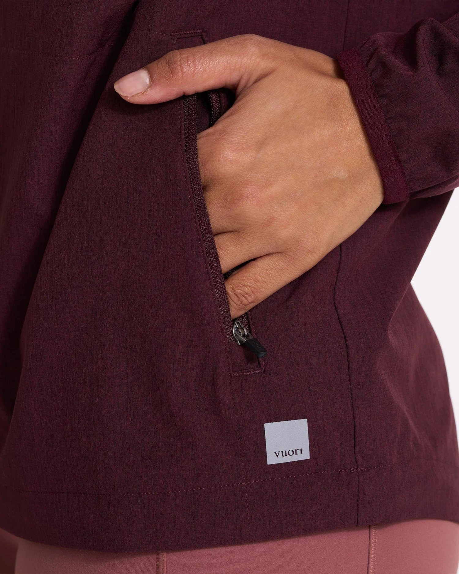 Womens Outdoor Trainer Shell | Ruby Linen Texture 6 Womens Outdoor Trainer Shell | Ruby Linen Texture - Image 6