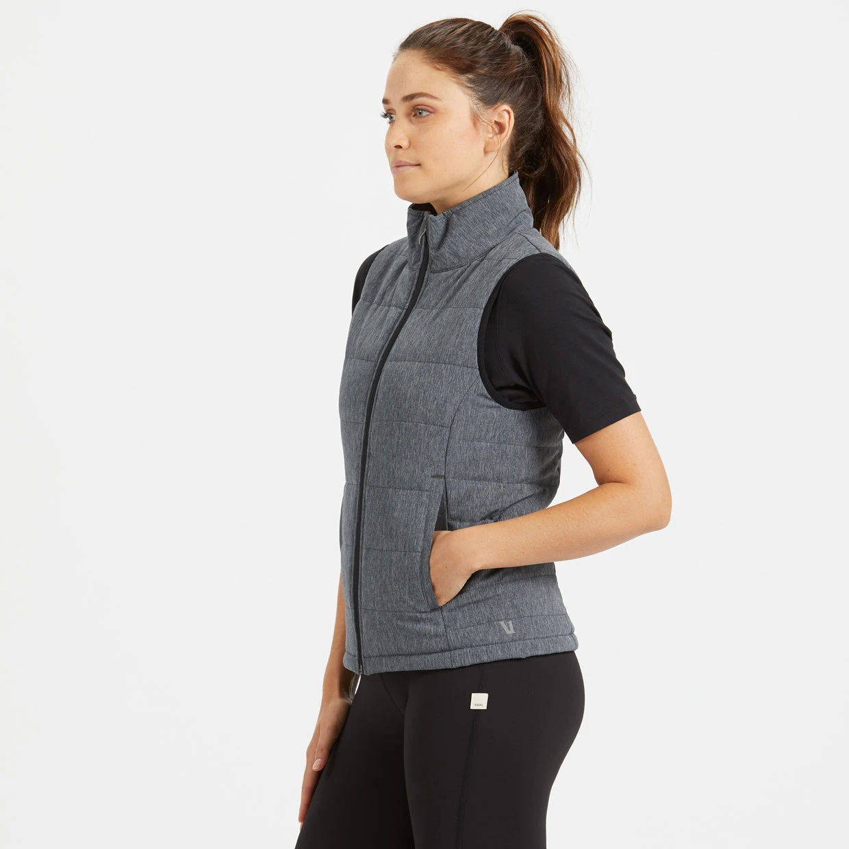 Pacific Vest | Black Linen Texture 2 Pacific Vest | Black Linen Texture - Image 2