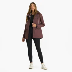 Womens Palisades Rain Jacket | Chestnut 12 Womens Palisades Rain Jacket | Chestnut -Vuori Clothing Store VW513CHN 1696