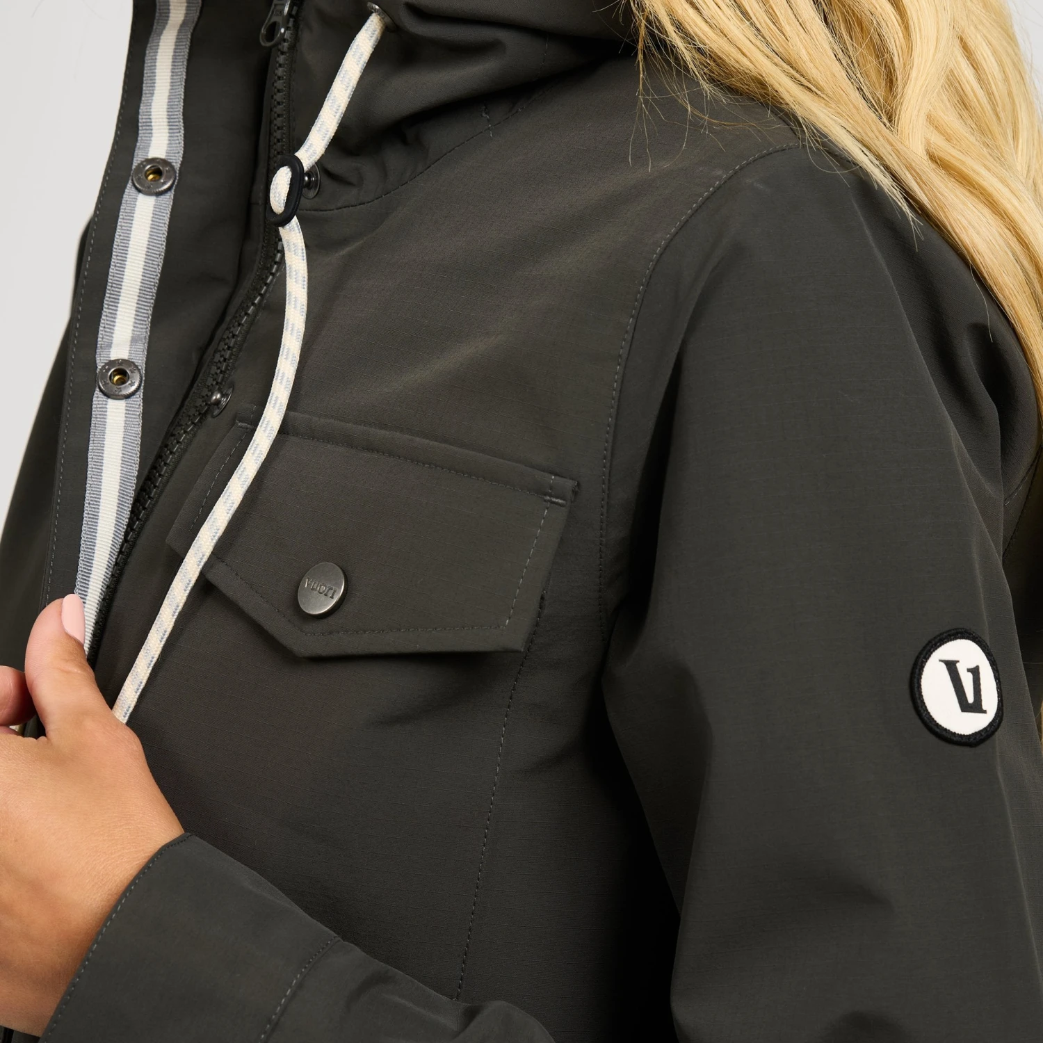 Womens Palisades Rain Jacket | Dark Oregano 3 Womens Palisades Rain Jacket | Dark Oregano - Image 3