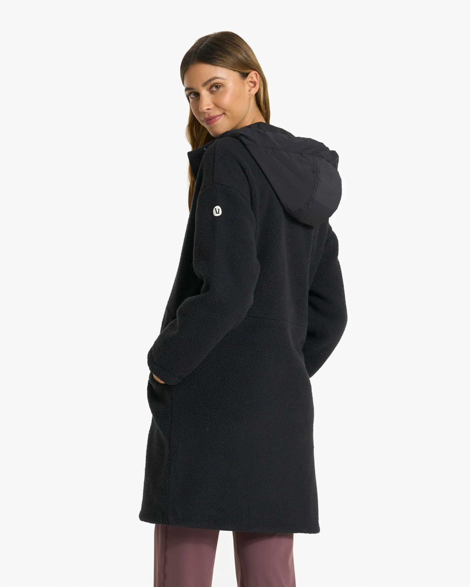 Sherpa Hooded Trench | Black 4 Sherpa Hooded Trench | Black - Image 4