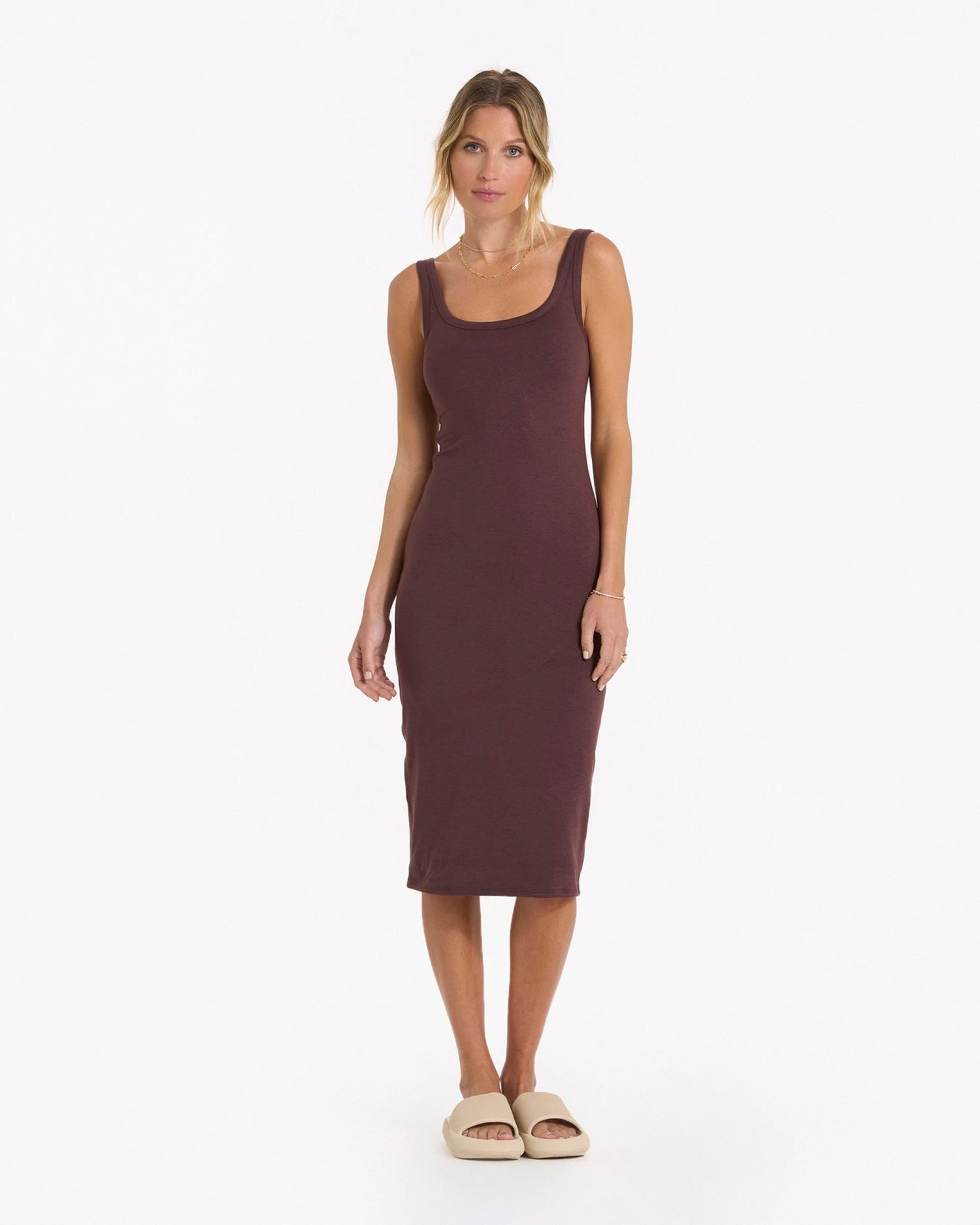 Halo Essential Dress | Chestnut Heather 2 Halo Essential Dress | Chestnut Heather - Image 2