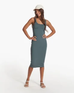 Halo Essential Dress | Lake Heather 8 Halo Essential Dress | Lake Heather -Vuori Clothing Store VW606HLK FA23 W ECOMM dresses FULL ALT 4