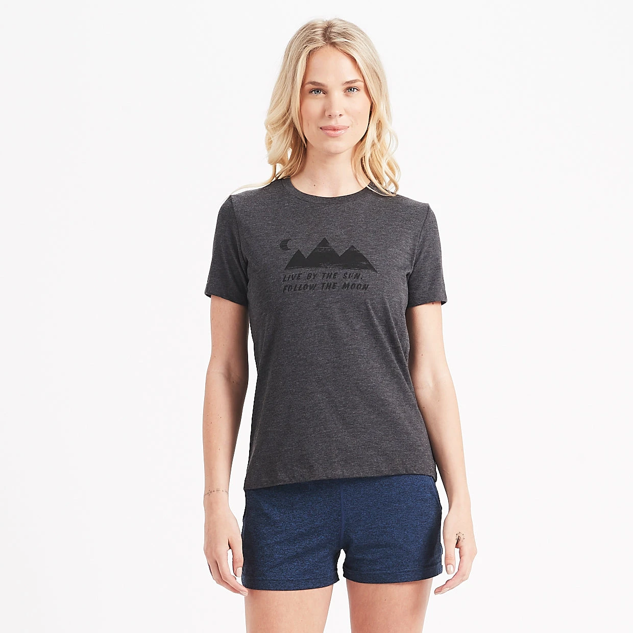 Live By The Sun Tee | Charcoal Heather 1 Live By The Sun Tee | Charcoal Heather