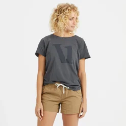 Women's V1 Logo Tee | Charcoal