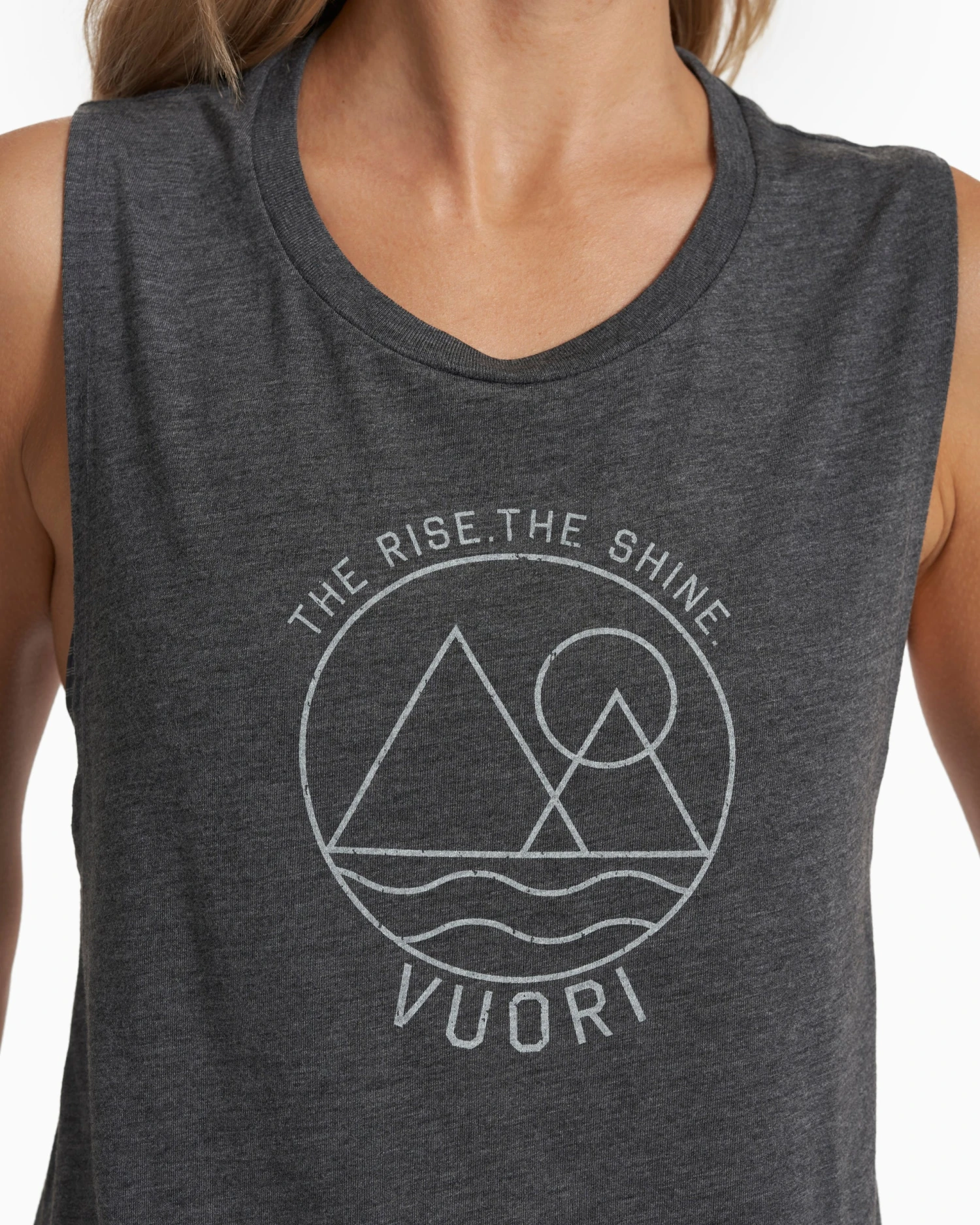 The Rise The Shine Tank | Dark Heather Grey 2 The Rise The Shine Tank | Dark Heather Grey - Image 2