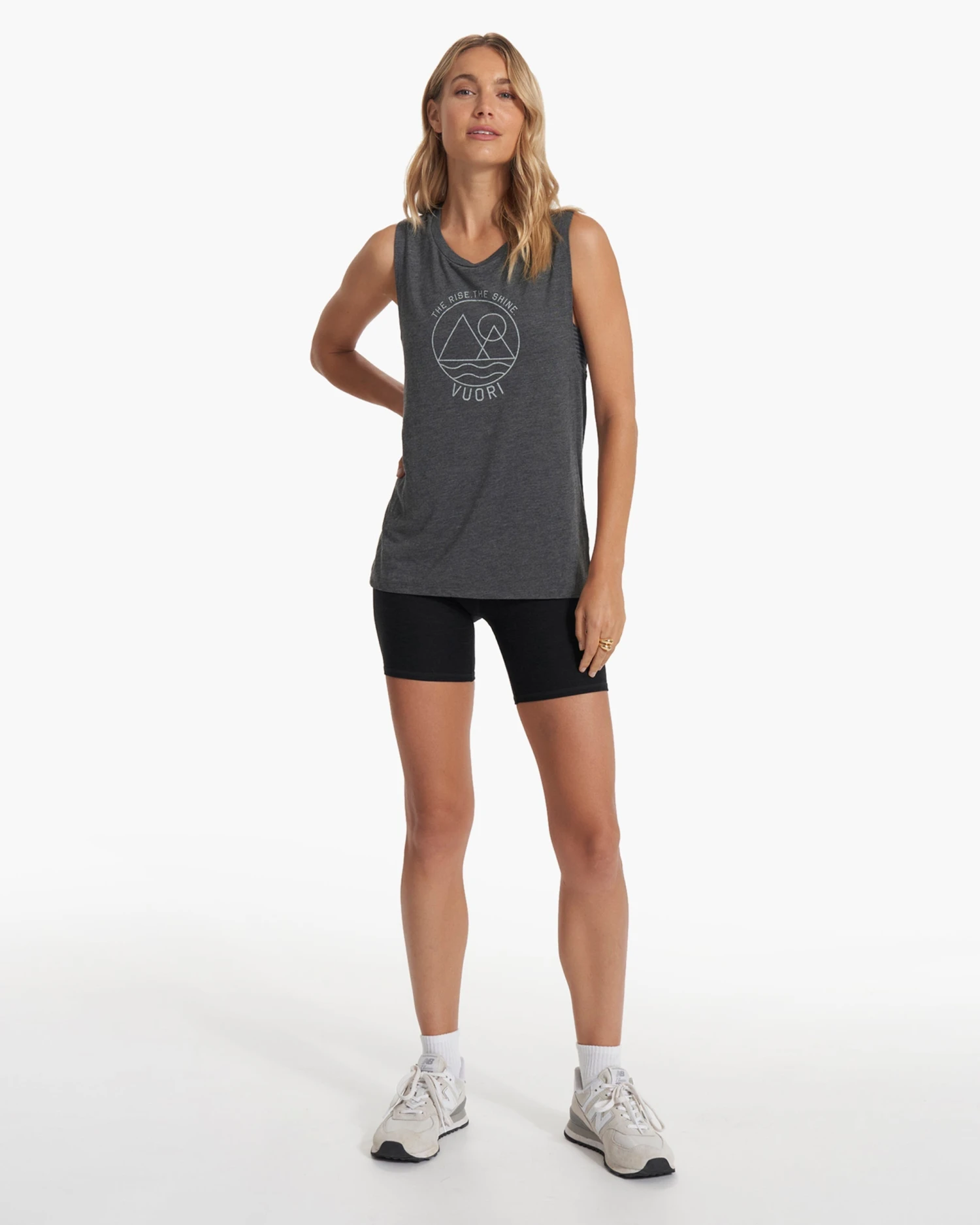 The Rise The Shine Tank | Dark Heather Grey 1 The Rise The Shine Tank | Dark Heather Grey